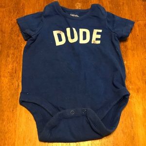 Baby Gap "DUDE" onesie